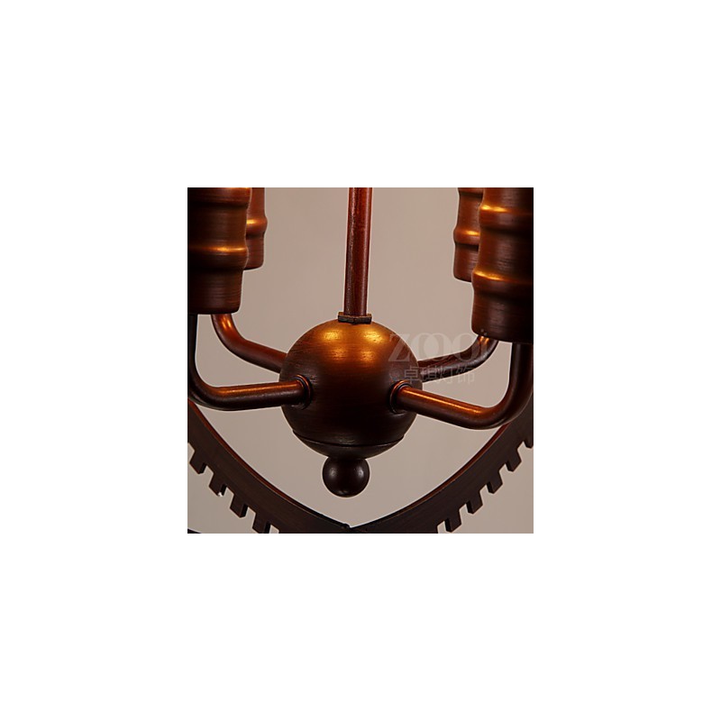 Luminárias pendentes retrô criativas Lustre de ferro forjado estilo country americano