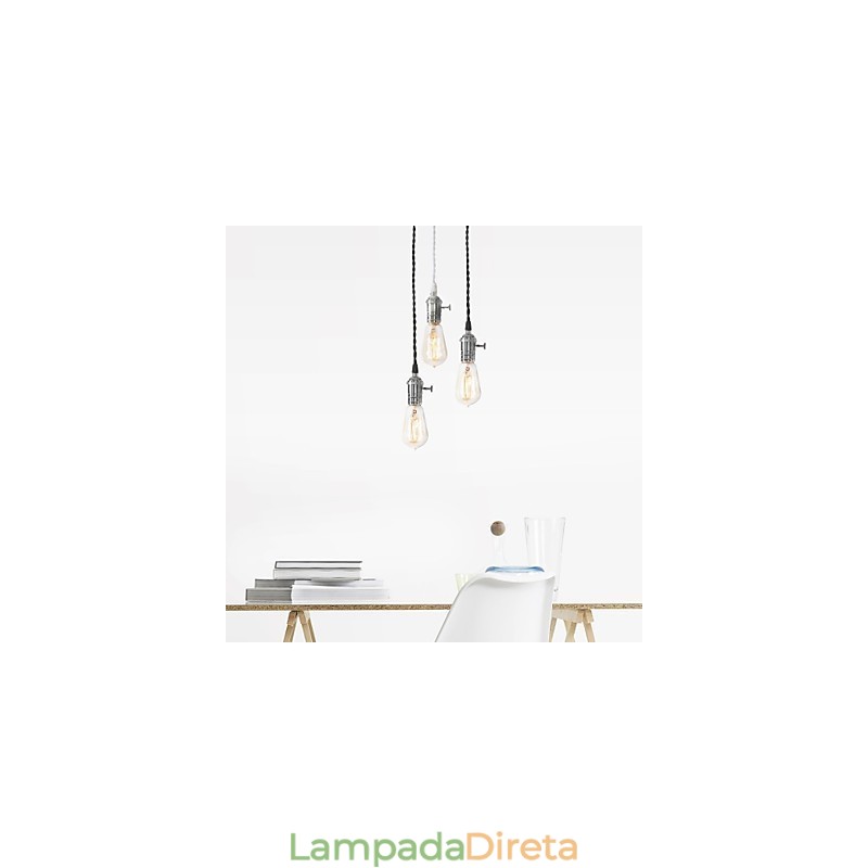 Luminária pendente de metal estilo vintage clássico tradicional mini