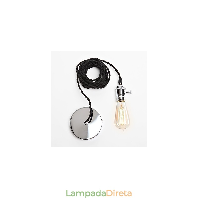 Luminária pendente de metal estilo vintage clássico tradicional mini