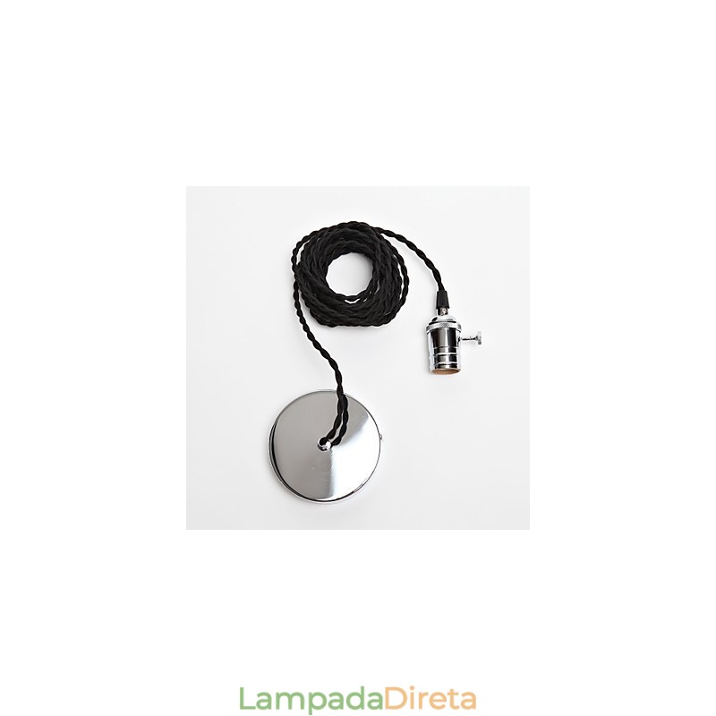 Luminária pendente de metal estilo vintage clássico tradicional mini