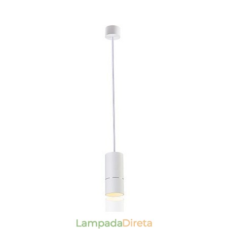 GE 05032 8W 136mm 1 Luz Mini Pendente Branco Pó com Alumínio