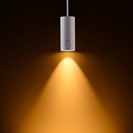 GE 05032 8W 136mm 1 Luz Mini Pendente Branco Pó com Alumínio