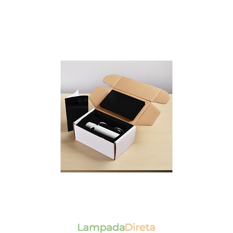 GE 05032 8W 136mm 1 Luz Mini Pendente Branco Pó com Alumínio