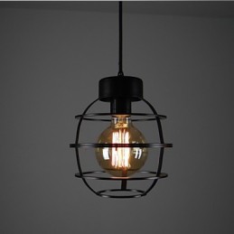 Luminária pendente de metal com design retrô