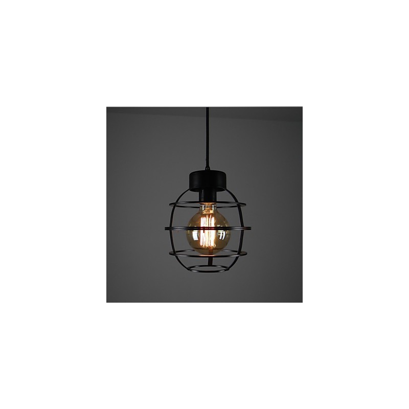 Luminária pendente de metal com design retrô