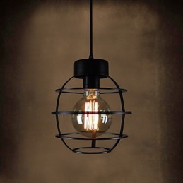 Luminária pendente de metal com design retrô