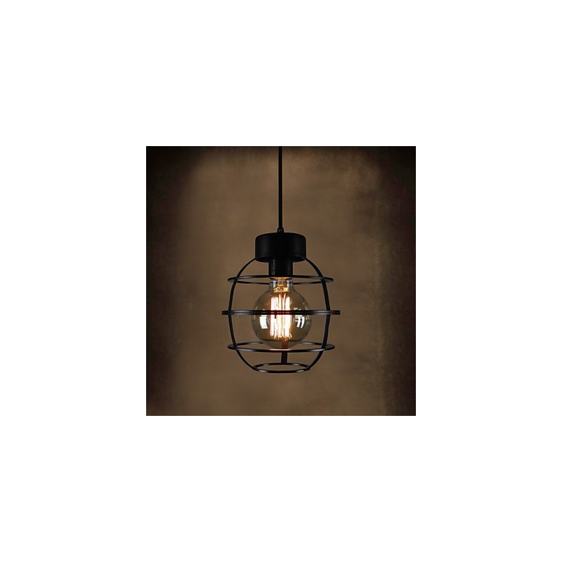 Luminária pendente de metal com design retrô
