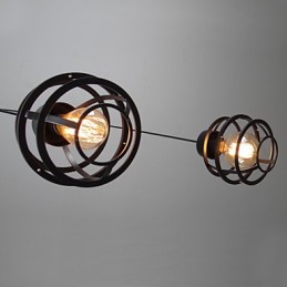 Luminária pendente de metal com design retrô