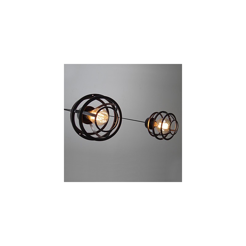 Luminária pendente de metal com design retrô