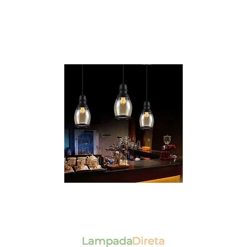 Retro Lighting Loft Luzes Pendentes De Vidro