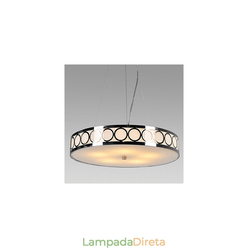 Luminária de teto de cristal com 5 luzes