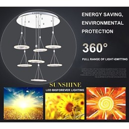 Iluminação pendente interna de escritório 63W