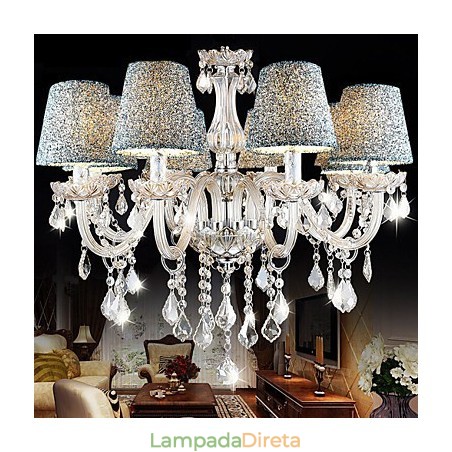 Abajur de lustre de cristal transparente K9 incluso Abajur de lustre de cristal transparente K9 incluso