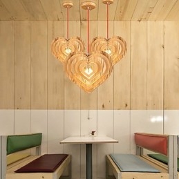Lustre Mini Estilo Lanterna Madeira Bambu