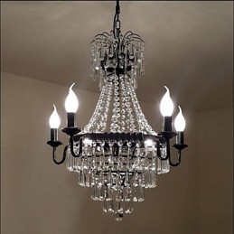 American Country Retro Vela Cristal Lâmpada