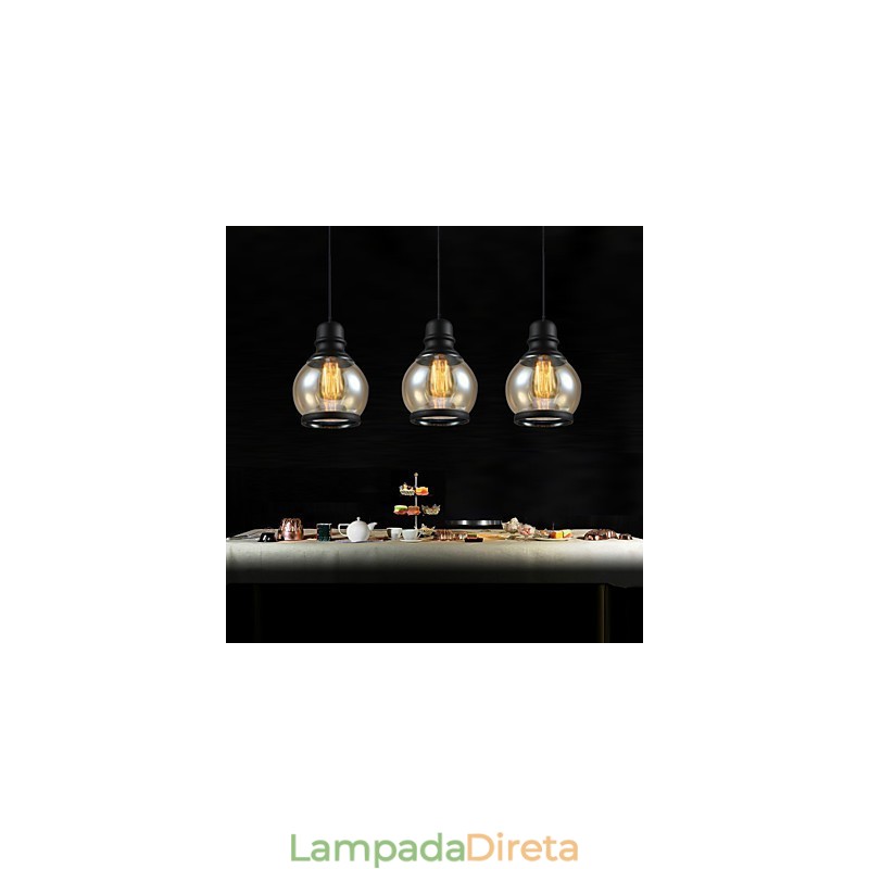 Retro Lighting Loft Luzes Pendentes De Vidro