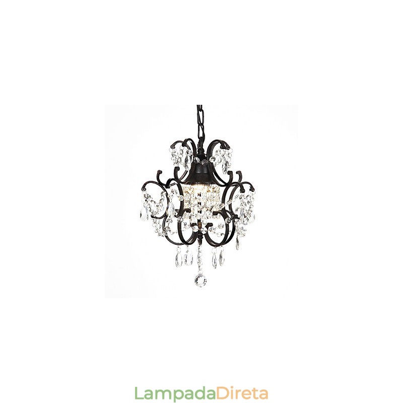 Lustre moderno com contas de cristal