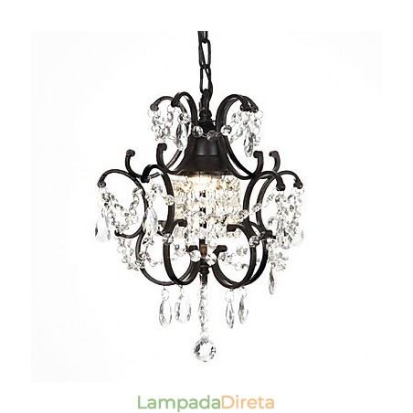 Lustre moderno com contas de cristal Lustre moderno com contas de cristal
