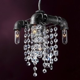 Pendente de 5 luzes característico do estilo norte-americano em design de tubo