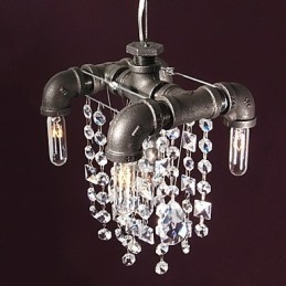 Pendente de 5 luzes característico do estilo norte-americano em design de tubo