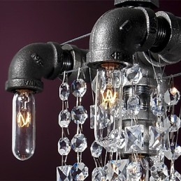Pendente de 5 luzes característico do estilo norte-americano em design de tubo