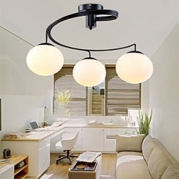 Luminárias pendentes modernas contemporâneas de metal