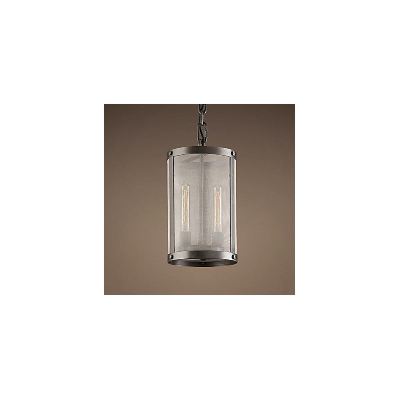 Luminária pendente de 2 luzes com cúpula transparente