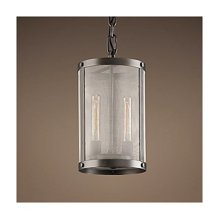 Luminária pendente de 2 luzes com cúpula transparente Luminária pendente de 2 luzes com cúpula transparente
