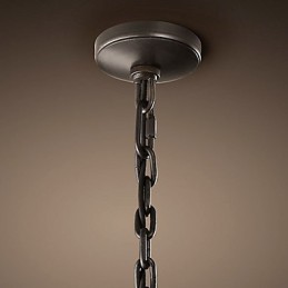 Luminária pendente de 2 luzes com cúpula transparente