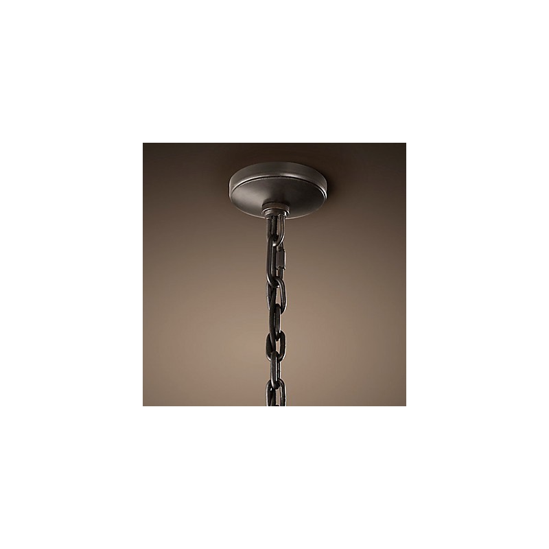 Luminária pendente de 2 luzes com cúpula transparente