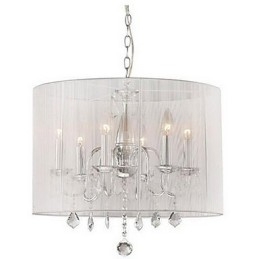 Moderno contemporâneo tambor cristal galvanizado pingente luz