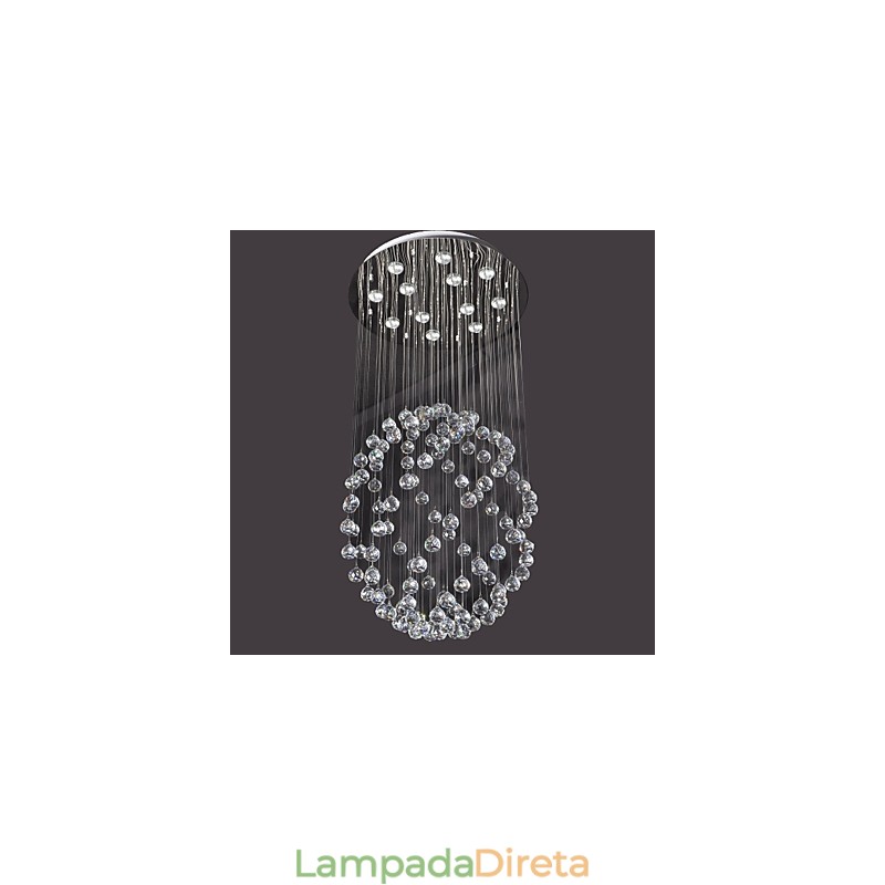 Moderno Contemporâneo Cristal Cromado Metal Montagem Embutida