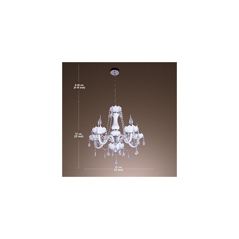 Lustre de cristal de jade de luxo estilo europeu moderno