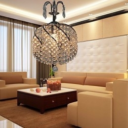 Luminária pendente de cristal estilosa com 1 luz