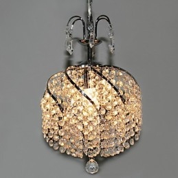 Luminária pendente de cristal estilosa com 1 luz
