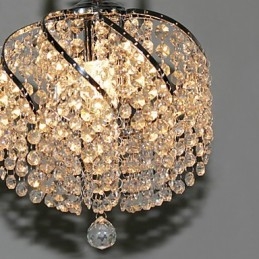 Luminária pendente de cristal estilosa com 1 luz
