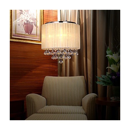 Elegante luminária pendente de cristal com 4 luzes Elegante luminária pendente de cristal com 4 luzes