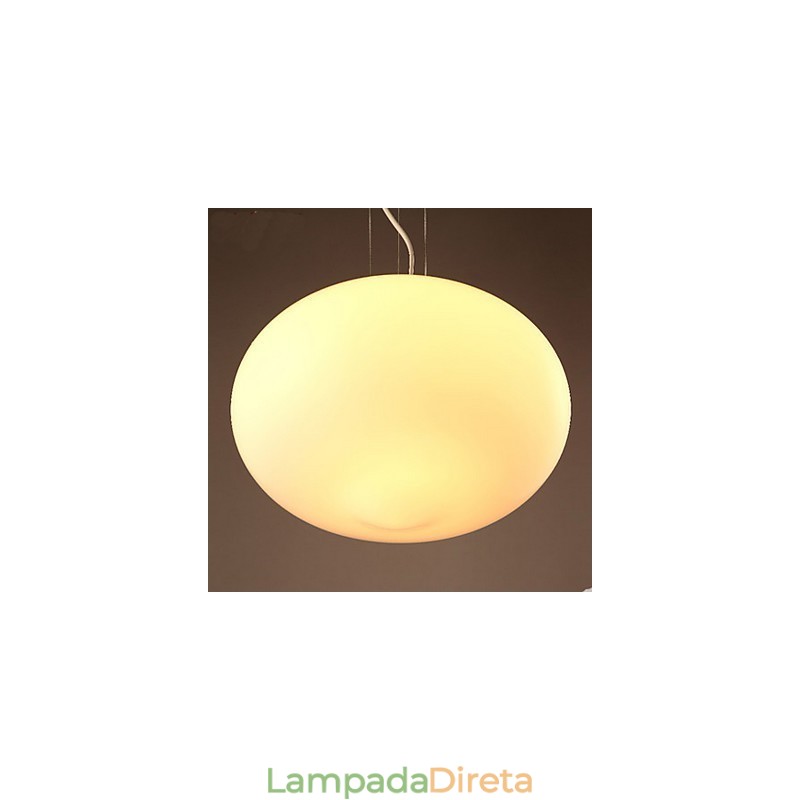 Pingente Simples Café Criativo Vidro Branco Leite