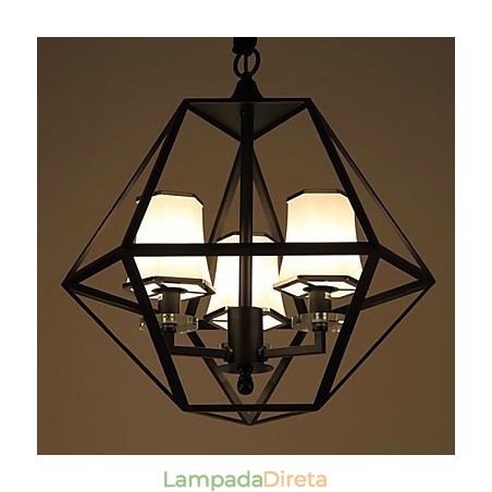 Luminárias pendentes 3 luzes Country Outdoors Metal Luminárias pendentes 3 luzes Country Outdoors Metal