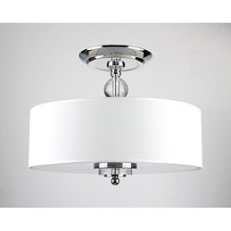 Elegante Crytal Flush Mount com 6 luzes em cúpula cilíndrica