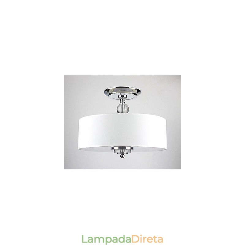 Elegante Crytal Flush Mount com 6 luzes em cúpula cilíndrica