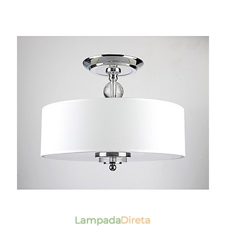 Elegante Crytal Flush Mount com 6 luzes em cúpula cilíndrica Elegante Crytal Flush Mount com 6 luzes em cúpula cilíndrica