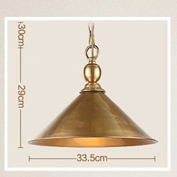 Luminária pendente de latão puro estilo mini metal clássico tradicional