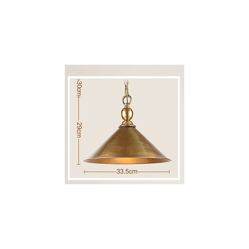 Luminária pendente de latão puro estilo mini metal clássico tradicional