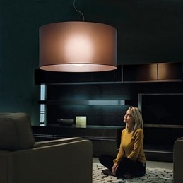 Luminária embutida de ferro estilo clássico com abajur