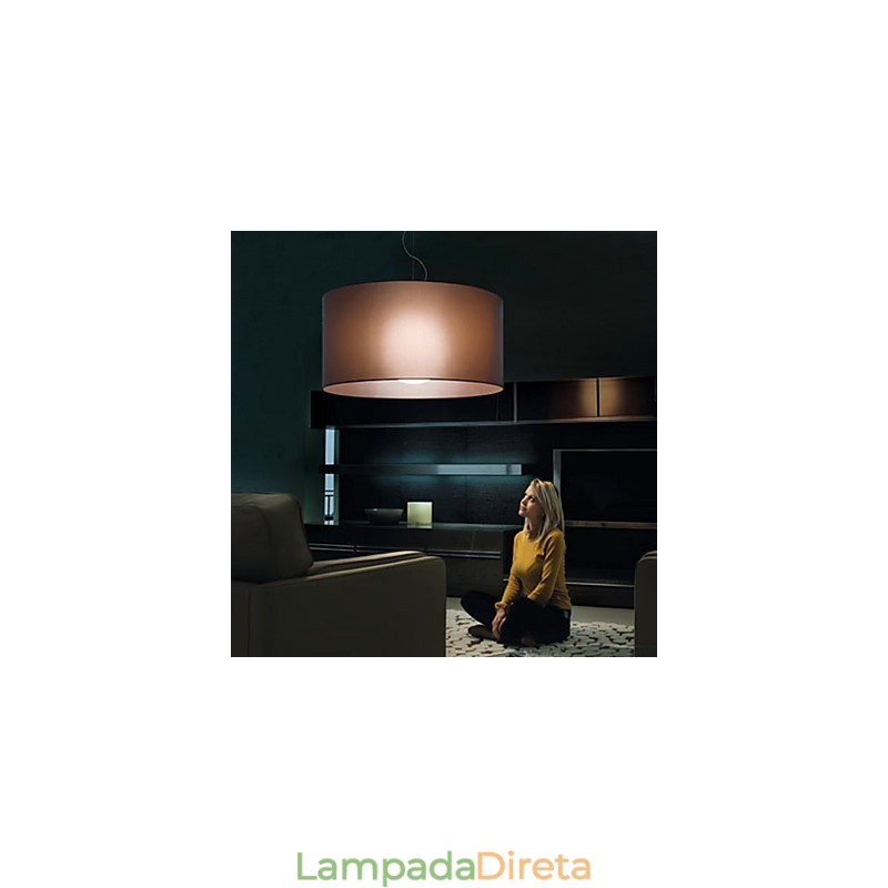 Luminária embutida de ferro estilo clássico com abajur