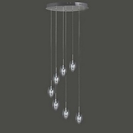 Moderno Contemporâneo Tradicional Clássico Tambor Cromado Metal Pendente Luz