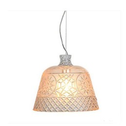 O lustre com pingente de escultura em vidro de arte decorativa