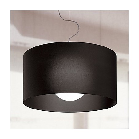 Luminária Pendente de Ferro com Abajur Preto Luminária Pendente de Ferro com Abajur Preto