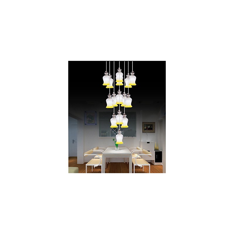 Restaurante 15 Cabeças De Pingente De Cristal Simples Moderno Pingente
